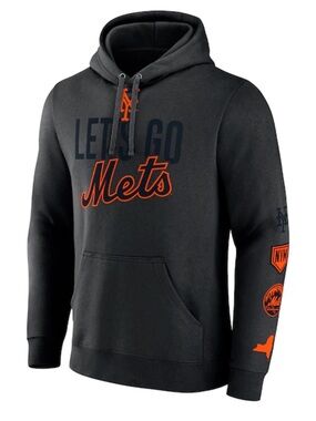 New York Mets Fanatics Let’s Go Mets Hoodie Men's Black XL MLB NEW